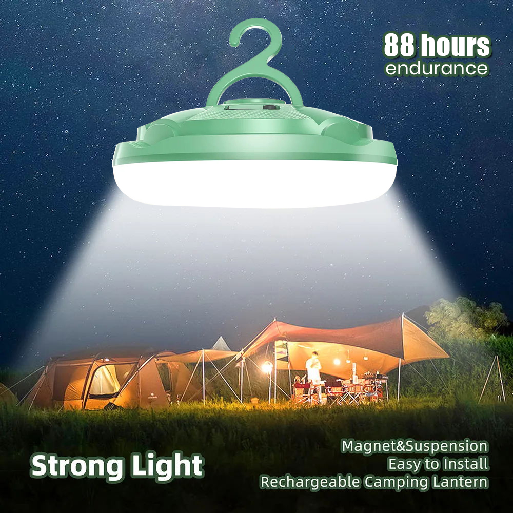 Linterna colgante portátil de alta calidad para acampar, batería recargable, luz de emergencia, impermeable, IP67, LED, lámpara colgante para acampar