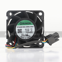 Sunon Baru 5V 24V 48V DC 12V 10.8W AC EC 4028 40X40X28MM 4CM Inverter PWM Pengaturan Kecepatan 4-kabel PF40281BX-D50U-SC9 Kipas Pendingin