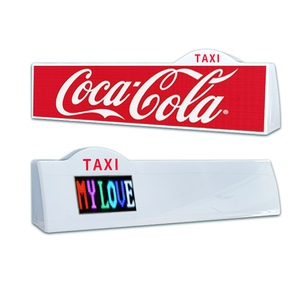 Écran de plafond LED couleur HD pour taxi, éclairage LED intelligent pour voiture, écran publicitaire extérieur, directement du fabricant - Product Image 1