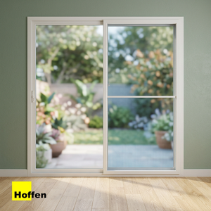 ประตูบานเลื่อนคู่ Hoffen Pro ขนาด 200x205x9 ซม. สีขาว UPVC กระจกนิรภัยสองชั้น กันเสียง กันน้ำ สำหรับห้องเก็บไวน์/ห้างสรรพสินค้า - Product Image 3