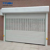 Porte de garage à enroulement rapide en alliage d'aluminium avec système servo et isolation en mousse PU