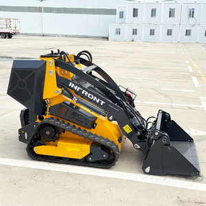 Miễn phí vận chuyển 1ton 1000kg mini loader 25HP Kubota động cơ skidsteer đứng trên file đính kèm mini Crawler Skid chỉ đạo với theo dõi - Product Image 6
