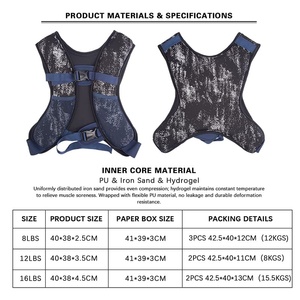 Gilet lesté MKAS nouvelle conception en hydrogel rafraîchissant avec bande réfléchissante, respirant et lavable, pour l'entraînement de force - Product Image 6