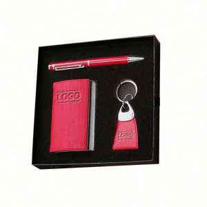 Personalized Business <b>Gift</b> <b>Set</b>: Metal Pen, Card Holder & Keychain - Corporate <b>Gifts</b> & Promotional Items - Product Image 1