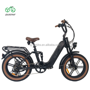 QUEENE/Bicicleta Eléctrica Urbana con Llantas Gruesas de 20 Pulgadas, Bicicleta Eléctrica Híbrida de 48V con Suspensión Completa para Adultos - Product Image 5