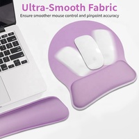 Ensemble repose-poignet et tapis de souris Simplicity à dégradé de couleurs personnalisé, en tissus de haute qualité, mousse à mémoire de forme, design de dessin animé, base en caoutchouc pour