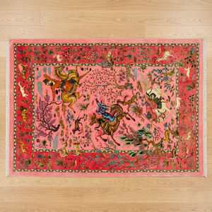 Tapis persan en soie pure fait main de qualité supérieure, motif personnalisé moderne, épaisseur 2-3 mm, lavable, antidérapant, tapis de luxe design, décoration intérieure - Product Image 4