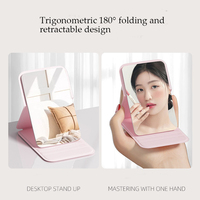 Miroir de beauté miniature en gros, miroir personnalisé avec logo, miroir cosmétique pliable à main, accessoires et outils de maquillage