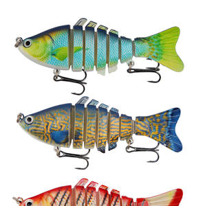 Esca da pesca in mare di plastica con esca dura dipinta a 5 colori a 7 sezioni 5 pz - Product Image 2