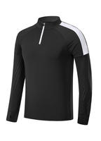 Vente en Gros de Survêtements de Football Haut de Gamme Récemment Conçus : Vestes Noires à Manches Longues pour l'Entraînement