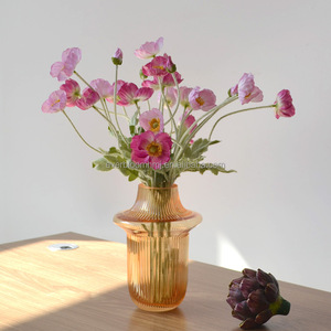 <span class=keywords><strong>M54</strong></span> Hochwertige künstliche Seiden mohnblumen Flocked Stem Faltbare rot orange weiße Mohn blume für Hochzeit Home Tisch dekoration - Product Image 5
