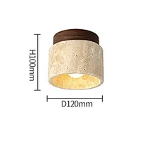 Plafonnier LED Décor Wabi Sabi Travertin Jaune pour Hall, Restaurant, Hôtel, Allée, Couloir, Balcon, Entrée et Salon