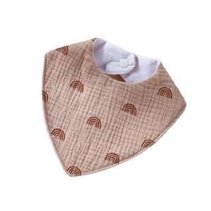 Baberos Triangulares de Muselina de Algodón Impermeables para Bebés Recién Nacidos, <span class=keywords><strong>con</strong></span> Estampados, Toallas para Saliva, Paños Absorbentes para Bebés - Product Image 4