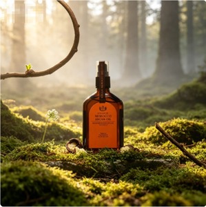 Esencia de aceite de argán refinado al por mayor, 50 ml, suero capilar de doble cuidado para cabello seco y dañado, no pegajoso, con protección contra el calor - Product Image 1