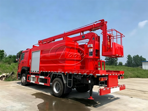 Camion de pompiers aérien HOWO 4x2 avec tour d'incendie surélevée de 16 m pour la lutte contre les incendies en usine et les secours en immeubles de grande hauteur - Product Image 5