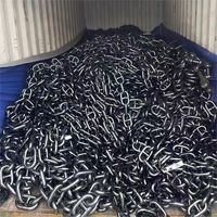 Chaîne d'ancrage en acier JINCHENG 10-130 mm, homologuée DNV, peinte en noir, pour la pêche, les fermes aquacoles, les bouées de dérive, l'amarrage et les navires de transport de marchandises