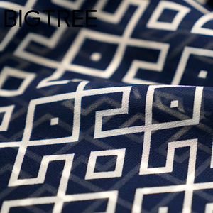 Tela de gasa de seda para Hijab, chal, blusa, diseño geométrico, patrón Simple, 100% poliéster - Product Image 5