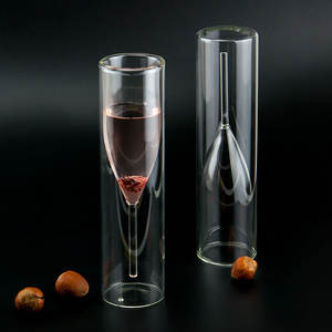 Tasse à vin rouge Borosilicate <span class=keywords><strong>sans</strong></span> pieds, 1 pièce, Double paroi gobelet à vin rouge, gobelet à vin - Product Image 4