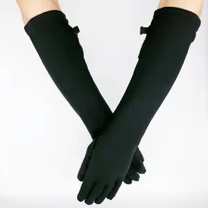 Gants de compression, ornement en Nylon noir, antidérapant, écran tactile Long, hématite en cuivre, 1 pièce