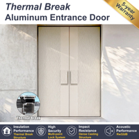 YOHOME Garantie 5 ans Portes d'entrée extérieures pivotantes en aluminium à isolation thermique de qualité supérieure personnalisées pour la maison