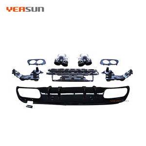 Difusor trasero W205s C43 estilo sedán AMG con punta de escape para <span class=keywords><strong>Mercedes</strong></span> Benz Clase <span class=keywords><strong>C</strong></span> 2015 2017 2018 2019 - Product Image 2