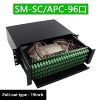 Kotak Terminal Optik 96-Core Lengkap 96-Port 4U untuk Penyambungan Kabel TV Siaran G652D Sc/APC FC 4U Peralatan Serat Optik