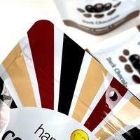 Sachet Doypack refermable à fermeture éclair pour grains de café enrobés de chocolat, saveurs variées, pour bouchées de café expresso torréfié