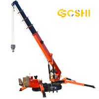 Mini-grue araignée à moteur diesel de 8 tonnes avec télécommande sans fil pour levage lourd en construction