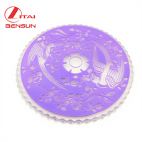 Sous-verres ronds en PVC personnalisés par sublimation, motif mignon, pour boissons, vente en gros