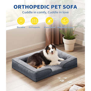 Extra Large Orthopedic <b>Dog</b> <b>Bed</b> 42\" Washable Waterproof <b>Sofa</b> Couch <b>for</b> Large <b>Dogs</b> Egg-Crate Foam Rectangle Comfortable Pet <b>Bed</b> - Product Image 2