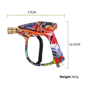 Nueva Pistola de Agua <span class=keywords><strong>a</strong></span> Alta Presión 10GPM 0.365kg con Boquilla de Latón, Limpiador de Agua Frí<span class=keywords><strong>a</strong></span>, Lavado de Autos, Portátil y Manual - Product Image 2