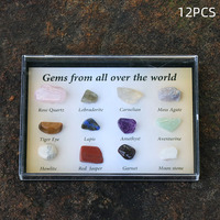 HZ Wholesale Bulk Natural Gemstones Mineral Specimens Box Set Healing Crystals Educational Learning Kit