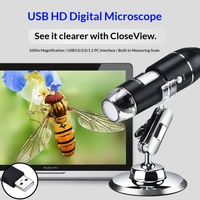 In Stock High-definition 1000x USB Electron Microscope X4-1000X Industrial Magnifier with 8 LEDs Stand for Repair Inspection