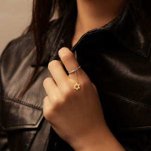 925 ayar gümüş yüzük yahudi takı yıldızı <span class=keywords><strong>David</strong></span> Magen <span class=keywords><strong>David</strong></span> Judaica hanukkah hediye - Product Image 3