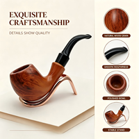 Pipe à tabac en résine de 152 mm en gros |   Bol à graines tourbillonnées avec support en métal or rose, ensemble plié YunAng OEM
