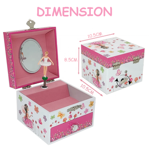 Nuova Scatola Musicale del Giardino delle Fate di Jakos, Realizzata in MDF, Contenitore per <span class=keywords><strong>Regali</strong></span> di Compleanno e <span class=keywords><strong>Natale</strong></span> per Bambine - Product Image 2