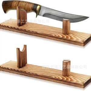 Soporte para cuchillos de madera maciza transfronterizo, expositor de cuchillos de madera para escritorio, soporte para cuchillos de frutas para el hogar - Product Image 2