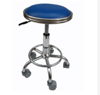 Chaise mobile YP-0009 de tabouret de laboratoire de chimie d'acier inoxydable avec la chaise matérielle de technicien de laboratoire de roues/PU/chaise antistatique
