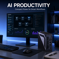 64GB DDR5 2TB SSD AMD Ryzen AI 9 HX 470 Mini PC, Komputer Pribadi Mini dengan Radeon 890M dan 55 TOPS NPU untuk Pekerjaan Kreatif.