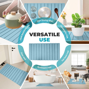 Extra grande 28 "Lx16" W plegable ecológico absorbente autosecado tierra <span class=keywords><strong>de</strong></span> diatomeas estera secador <span class=keywords><strong>de</strong></span> lavado <span class=keywords><strong>de</strong></span> platos - Product Image 6