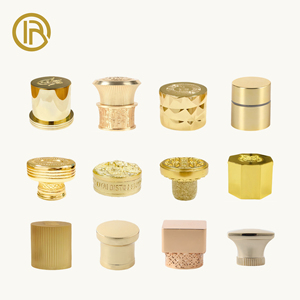 Sang Trọng Zamac Nước Hoa Cap Con Công Hình Dạng Mạ Vàng Đá Quý khảm Biểu Tượng Tùy Chỉnh Cao End Hương Thơm Phụ Kiện - Product Image 3