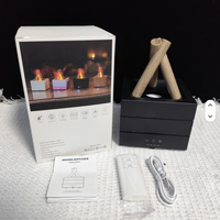 Nouveau diffuseur d'huiles essentielles portable de 250 ml à piles, lampe LED colorée, USB, batterie, diffuseur d'arômes pour la maison, flamme de feu