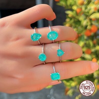 Bague tendance en argent sterling 925 plaqué rhodium avec grande tourmaline Paraiba bleu clair pour femme et homme, idéale pour les fiançailles et les fêtes, bijoux raffinés