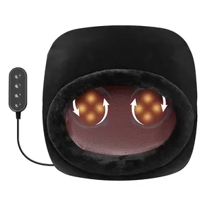 New Arrival 2024 Health Care Product Simple Design Black Deluxe Shiatsu Rolling Foot Massager With Heating Fitness Equipment