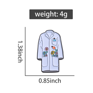 Jas Lab medis Enamel Pin seragam perawat dokter bros kerah jas lencana kartun hadiah perhiasan kesehatan grosir - Product Image 6