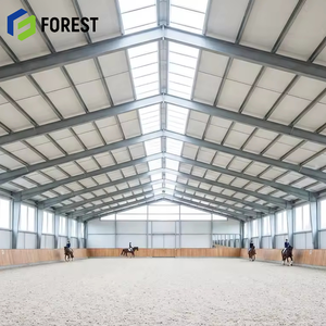 Centre d'équitation modulaire préfabriqué en acier à portée large, couvert et automatisé, sans colonnes - Product Image 3