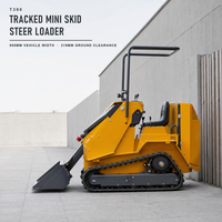 Chargeuse compacte sur chenilles T390, mini-chargeuse compacte à chenilles, carrosserie étroite de 955 mm, garde au sol de 219 mm, chargeuse sur chenilles à essence pour travaux en espace restreint