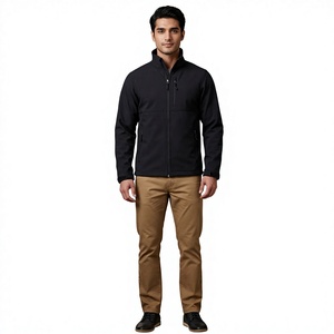 Mens Softshell <b>Jacket</b> <b>Fleece</b> <b>Lined</b> Waterproof Outerwear Full Zip Hiking Work Travel Working <b>Jacket</b> for Men - Product Image 1