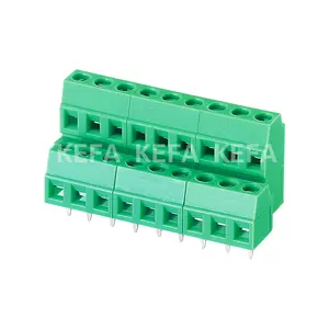 KEFA KF128A-3.5-3.81 300V 10A 3.5/3.81mm Conector do bloco terminal do parafuso da tomada elétrica