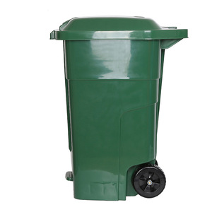 <b>Plastic</b> Outdoor Waste Bin 430x390x600mm Foot Pedal Rectangular PP Material Trash Box - Product Image 2